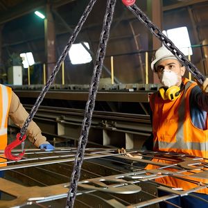 Cadena de elevación para motor G80, eslinga de cadenas de elevación de 3/8 pulgadas x 6 pies, capacidad de 11000 lb/5 toneladas, ganchos para cadenas de elevación de 3/8 pulgadas x 6 pies - Product Image 2