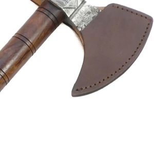 Hacha de Camping de Acero de Damasco, Hacha Tradicional Hecha a Mano para Exteriores, Mango de Madera de Palisandro Grabado, Herramienta para Cortar Madera, Proveedor OEM - Product Image 4