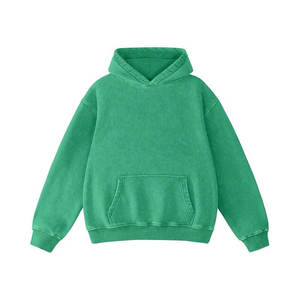 Sudadera con Capucha Vintage de Invierno Unisex de Felpa Francesa Oversize de Poliéster y Algodón Lavado al Ácido con Bolsillo y Detalle de Piedra, de Peso Pesado - Product Image 6
