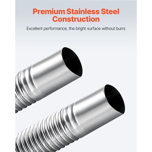 Tubo di Scarico Flessibile in Acciaio Inox da 23,6 Pollici per Riscaldatore Diesel con 2 Morsetti, Tubo di Scarico per Camper - Product Image 6