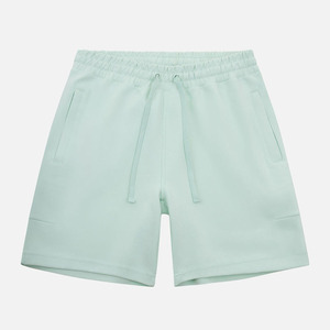 Shorts Bermuda en Coton Uni Beige pour Homme, Taille Élastique Décontractée, Coupe Mi-Haute, Tissu Tricoté, Poches, Style Respirant - Product Image 6