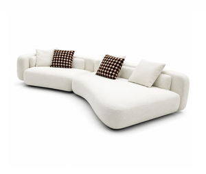 Canapé modulaire incurvé moderne, canapé sectionnel de luxe en bouclette, style italien, meubles de salon fabriqués au Vietnam - Product Image 3