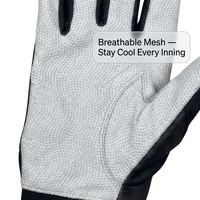 Gants de frappe de baseball perforés absorbant la transpiration pour femmes, pour les séances d'entraînement au baseball et au softball