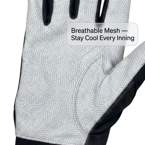 Gants de frappe de baseball perforés absorbant la transpiration pour femmes, pour les séances d'entraînement au baseball et au softball - Product Image 5