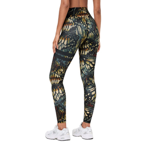 High Waist <b>Plus</b> <b>Size</b> Fitness <b>White</b> <b>Leggings</b> Plant Pattern Sublimation Women Pants Digital Printing Workout Sport Women - Product Image 2