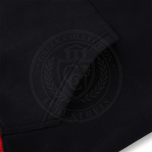 Sudadera de algodón con forro polar de cuello redondo de la colección griega Delta Black Knitted para hermandades - Jersey de invierno con bordado de letras DST - Product Image 6