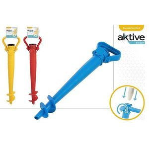 Picchetto per Ombrellone da Spiaggia Aktive, Ancoraggio in Plastica Blu per Uso Esterno - Product Image 1