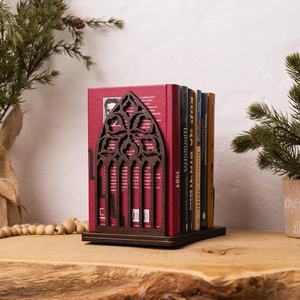 High Quality NEHA ENTERPRISES Wooden <b>Bookends</b> Modern Style Scenic Pattern Rectangle Laser Cut Design Traditional Decorative - Product Image 5