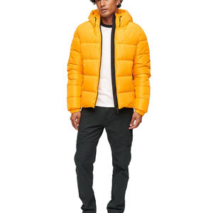 Veste matelassée brillante pour homme, à capuche, effet haute brillance, idéale pour le style streetwear et les tenues décontractées. - Product Image 1