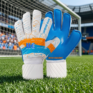 Gants de gardien de but de football en latex allemand blanc de qualité supérieure, design personnalisé, avec sangle en latex allemand de 4 mm, paume plate - Product Image 3