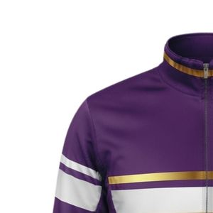 <b>Men</b> Purple Gold Hockey Activewear <b>Jacket</b> Polyester Sports <b>Jacket</b> Training Wear Team Apparel Outdoor Sports Performance Outerwear - Product Image 3