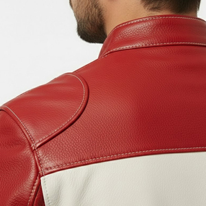 Custom Men High Street <b>Canvas</b> Leather <b>Jacket</b> Premium Quality Genuine Leather Breathable Windproof Winter Personalized Fit Stand - Product Image 3