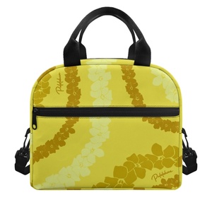 Sac de pique-nique isotherme pour femme, motif Hawaïen Puakenikeni, personnalisable sur demande, sac à bento fonctionnel et original pour femme - Product Image 1