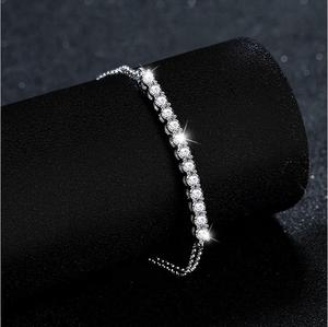 Bracelet tendance en argent 925, ajustable, avec moissanite VVS, pour femme, disponible à prix réduit - Product Image 6