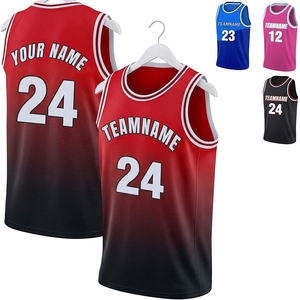 Camiseta de Baloncesto Personalizada con Degradado, Unisex, Malla Transpirable, Impresión Sublimada, para Adultos, Todas las Temporadas - Product Image 3
