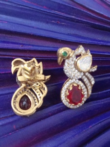 Amaira Jewels Peacock Design 22K Gold Plated Luxury <b>Stud</b> <b>Earrings</b> Crystal Rhinestones Women Vintage Party Gift Jewelry Rajasthan - Product Image 1