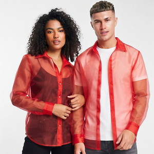 Sexy Transparent Shirt Women Lightweight Sheer Clothing Lightweight Summer <b>See</b> <b>Through</b> <b>Tops</b> 100% Polyester Blouse Sexy Shirts - Product Image 1