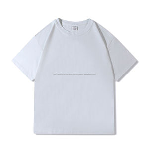 Offre Spéciale 100% coton hommes T-Shirts lourd 300gsm délavé plaine imprimé personnalisé blanc épais tricoté T-Shirt conception solide - Product Image 1