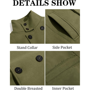 In New Stock Oem Service Design <b>Men</b> <b>Wool</b> <b>Long</b> <b>Coats</b> Premium Quality Hot Sale <b>Men</b> <b>Long</b> <b>Wool</b> <b>Coat</b> - Product Image 5