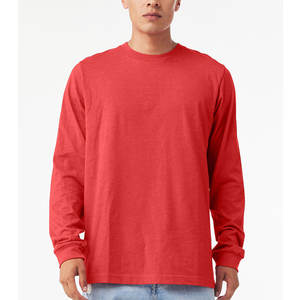 Wholesale 100% Cotton Knitted Oversized Neck <b>Men's</b> T-<b>Shirts</b> Long Sleeve Regular Fit Custom <b>Silk</b> Screen Printed Breathable - Product Image 6