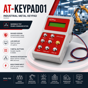 แป้นพิมพ์ควบคุมอุตสาหกรรมพร้อมการสื่อสารแบบโมดบัส |   AT-KEYPAD01 |   แป้นพิมพ์โลหะสำหรับระบบอัตโนมัติ - Product Image 1