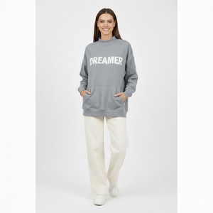 Servicio OEM, Sudadera de Cuello Alto para Mujer, Personalizada, Estampada o Lisa, de Poliéster/Algodón, para Otoño/Invierno - Product Image 6