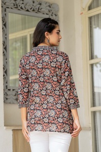 Women Cotton Printed <b>Kurti</b> Top Ethnic Tunic Casual Wear <b>Kurti</b> - Product Image 3
