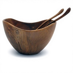 Bol de fruits et légumes rond en bois d'acacia de qualité supérieure Petit bol de service en bois au design moderne Cuisson des aliments Occasions pour bébés - Product Image 2