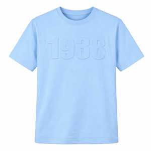 T-shirt gaufré 1938 en coton premium unisexe – Décontracté, doux, respirant, classique, streetwear minimaliste, pour le quotidien - Product Image 1