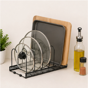 Wholesale Heavy-Duty <b>Pot</b> and Pan Organizer Rack for Kitchen Cabinets 7-Tier Metal Cookware & Lid <b>Holder</b> Cheapest Price - Product Image 4