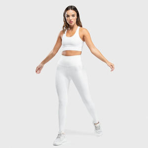Ensemble de yoga 2 pièces pour femmes, sans couture, antibactérien, respirant, leggings taille haute, soutien-gorge de sport, vêtements de sport pour la salle de sport, la remise en forme et les activités sportives - Product Image 2