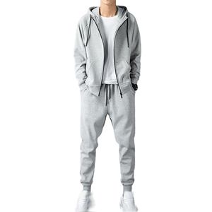 Ensemble de survêtement d'hiver pour homme avec cordon de serrage, imprimé ou uni, vente en gros, personnalisable, deux pièces, 100 % coton - Product Image 3