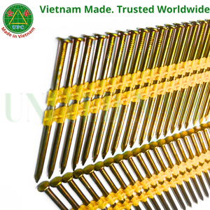 ตะปูเหล็กแถบขนาด 21 องศา 3 นิ้ว x 0.120 มม. 4000 ชิ้น แบบก้านเกลียว เคลือบสีเหลือง ใช้งานง่าย สำหรับงานไม้และโครงสร้าง - Product Image 5