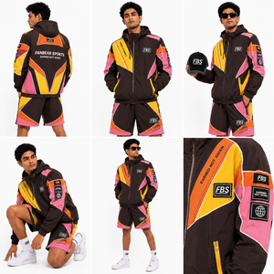 Ensemble de veste coupe-vent à capuche et short pour homme, uni, léger, respirant, écologique, décontracté, deux pièces, vêtements de sport, survêtement d'hiver - Product Image 4