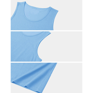 Service de personnalisation OEM – Débardeur décontracté pour homme, col rond contrastant, respirant, sans manches - Product Image 5