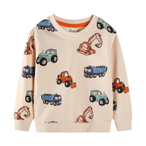 Sweat-shirt à manches longues pour garçons et filles, en coton biologique, doublé en polaire, imprimé graphique, écologique, vente en gros - Product Image 3