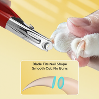 Coupe-ongles pour chat en acier inoxydable, tondeuse ergonomique pour animaux de compagnie, lame incurvée, coupe-griffes de précision pour petits animaux