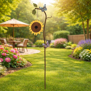 Estacas de jardín de metal con recubrimiento en polvo para decoración de caminos y bordes de césped, adorno duradero para exteriores. - Product Image 3