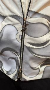 Latest Screen Printing Design Men Suede Leather <b>Jacket</b> Customize <b>Zipper</b> Puller Genuine Leather Turn-down Collar <b>Jacket</b> - Product Image 6