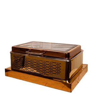 Chaffing Dishes Buffet Catering Acero inoxidable Calentador de alimentos de lujo Gold Hydraulic Chaffing Dish Buffet Set para Catering en Hotel - Product Image 2