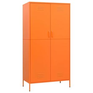 Armario Rectangular Grande de Acero con Recubrimiento en Polvo Naranja - Product Image 2