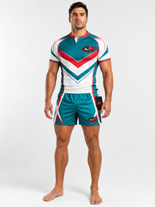 Uniforme de rugby durable fabriqué avec un tissu de qualité supérieure offrant une mobilité flexible et des performances fiables sur le terrain - Product Image 4