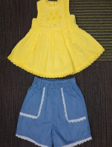 Ensemble coordonné en coton pour enfants, tenue en 2 pièces, doux, respirant, vêtements décontractés pour filles, au meilleur prix de gros - Product Image 2