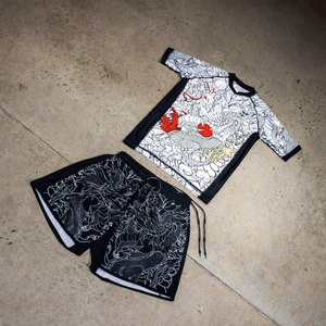 <b>Custom</b> Short Sleeve Surf Logo Mma Bjj <b>Compression</b> <b>Shirt</b> Sublimated Jiu Jitsu Rashguards <b>Design</b> Your Own <b>Custom</b> Rash Guard - Product Image 1