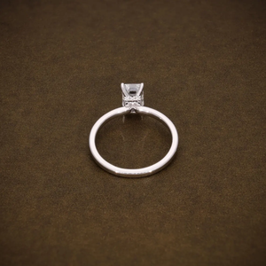 Anillo de Compromiso de Diamante Cultivado en Laboratorio con Corte Esmeralda para Mujer, Anillo Solitario con Diamante Certificado VVS2, Joyería Fina Decorativa para Novia - Product Image 4