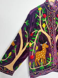 Wholesale Handmade <b>Velvet</b> Suzani Embroidered Woven <b>Jacket</b> <b>Women</b> Boho Luxury Floral Ethnic Vintage Artisan Statement Outerwear - Product Image 6