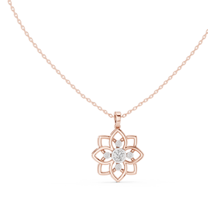 COLIERTO MINIMALISTA CON DIAMANTE CULTIVADO EN LABORATORIO, INCORPORADO EN ORO ROSA SÓLIDO DE 18K, PARA COMPROMISO, BODA, FIESTA, REGALO DE SAN VALENTÍN, USO DIARIO - Product Image 4