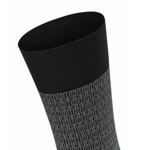 Chaussettes grises pour hommes, tricotées, motif géométrique, respirantes, usage quotidien, style automne, coupe classique, Spandex, Polyester, Coton, tendance - Product Image 6