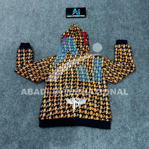 เสื้อฮู้ดซิปผู้ชายคุณภาพสูงรุ่นล่าสุด ลายพิมพ์ Asali ซิปเต็มตัว สีน้ำตาล ราคา 1 ดอลลาร์ ดีไซน์เสื้อฮู้ดซิปเต็มตัว Asali สำหรับผู้ชาย - Product Image 3