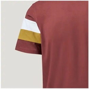 <b>Mens</b> Casual Crewneck Short Sleeve T Shirt Colorblock Stripe Sleeve Tee Top - Product Image 6